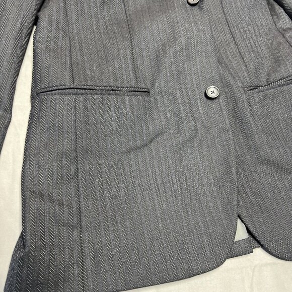 Marc by Marc Jacobs gray and blue striped mens 100% wool blazer size medium USA - Picture 9 of 16